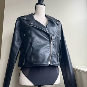Black Vegan Leather Jacket